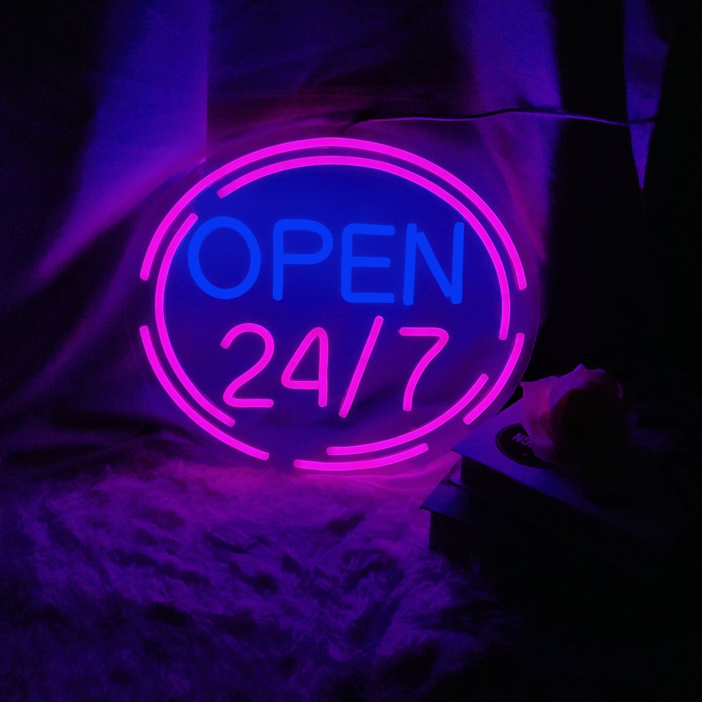Open 24/7 LED Neon Sign