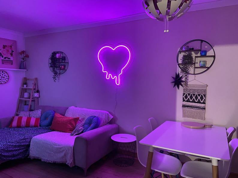 Melting Heart LED Neon Sign