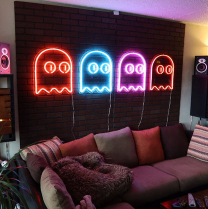 Pacman Ghost LED Neon Sign