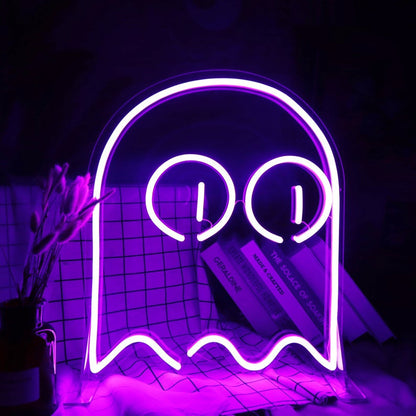 Pacman Ghost LED Neon Sign