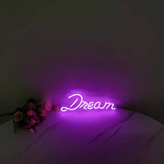 Dream LED neon sign for a student bedroom or university room by Neon Punk