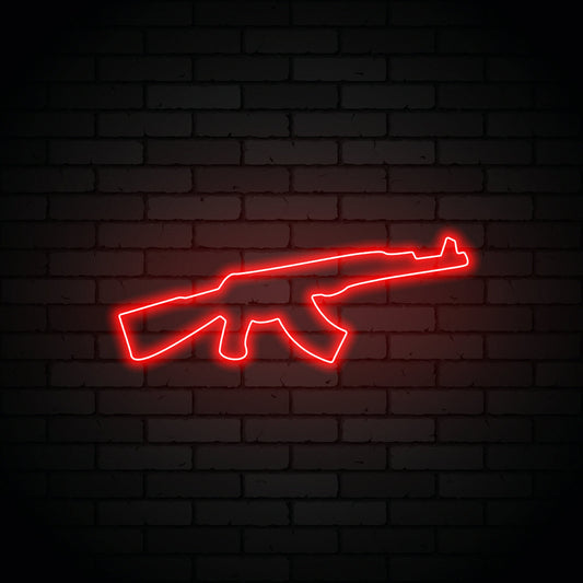 AK 47 LED Neon Sign