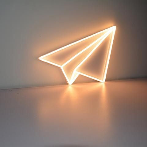 Paper Plane LED Neon Sign